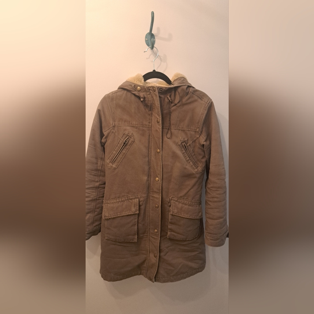 Women's Brown Hooded Jacket